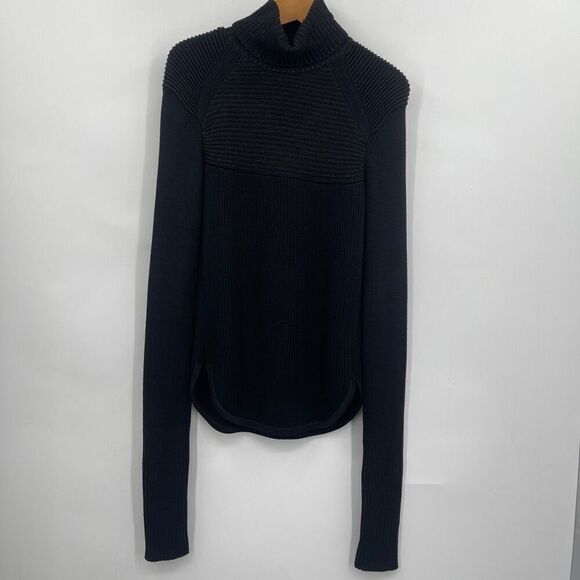 Isabel Marant Black Stretch Merino Wool Turtle Neck Pullover Sweater Size 42 - Picture 1 of 7